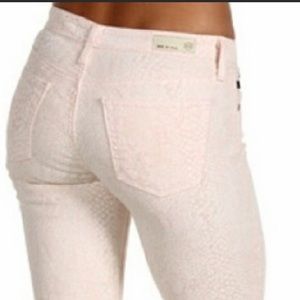 AG Adriano Goldschmidt Pink Snake Jeans Legging 27